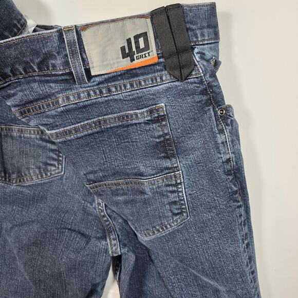 40 Grit Duluth Trading Jeans Mens 36x32 Blue Standard Fit Denim Stretch Pants - Picture 5 of 11